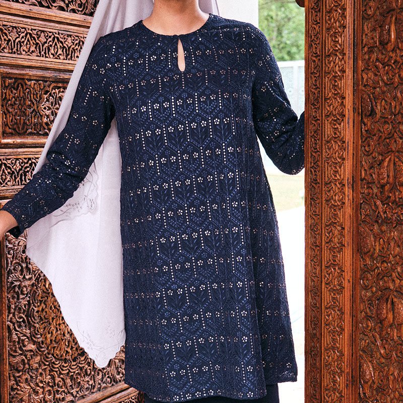 Kayangan Blouse & Skirt - Graphite Blue PREMIUM